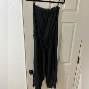 Cloth and Stone Black size S strapless jumpsuit with raw hems